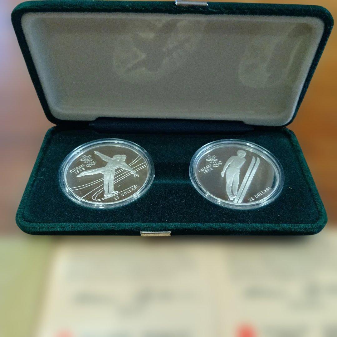 1988年 カルガリーオリンピック 記念硬貨 2枚セット