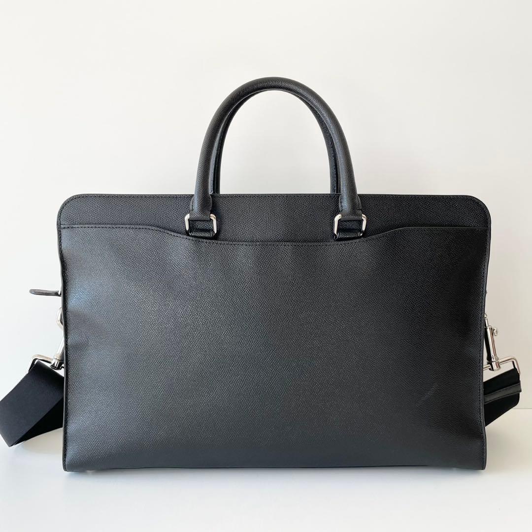 【極美品】COACH メンズ ビジネスバッグ ベケット ブリーフ ケース 黒