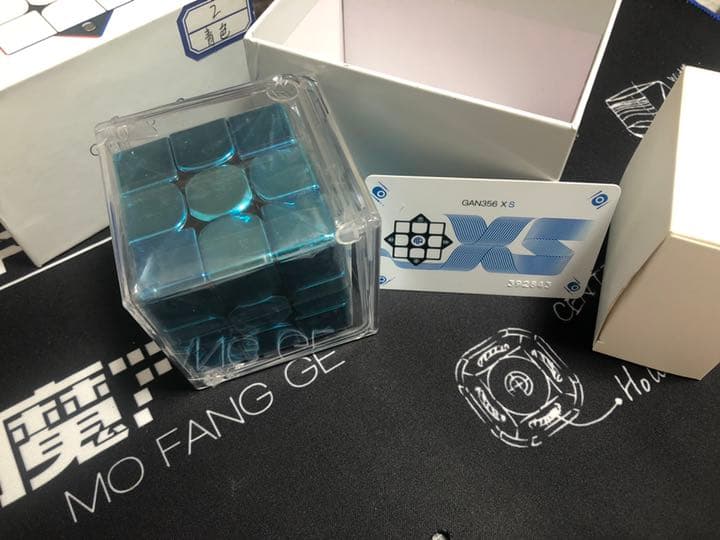 GAN 356XSM llic「電気メッキ」水色 ルービックキューブ