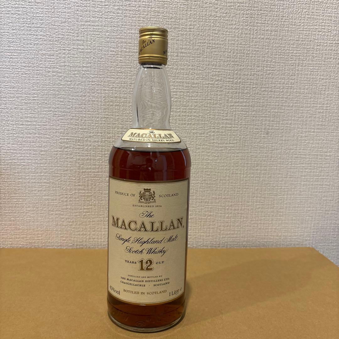 マッカラン 12年 シェリーオークカスク 1000ml 未開封　液面低い　現状品