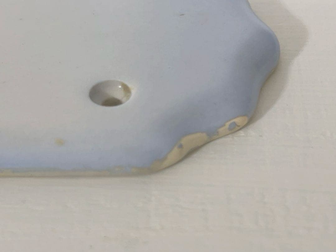 陶器製バラ柄ドアプレート＊アンティーク