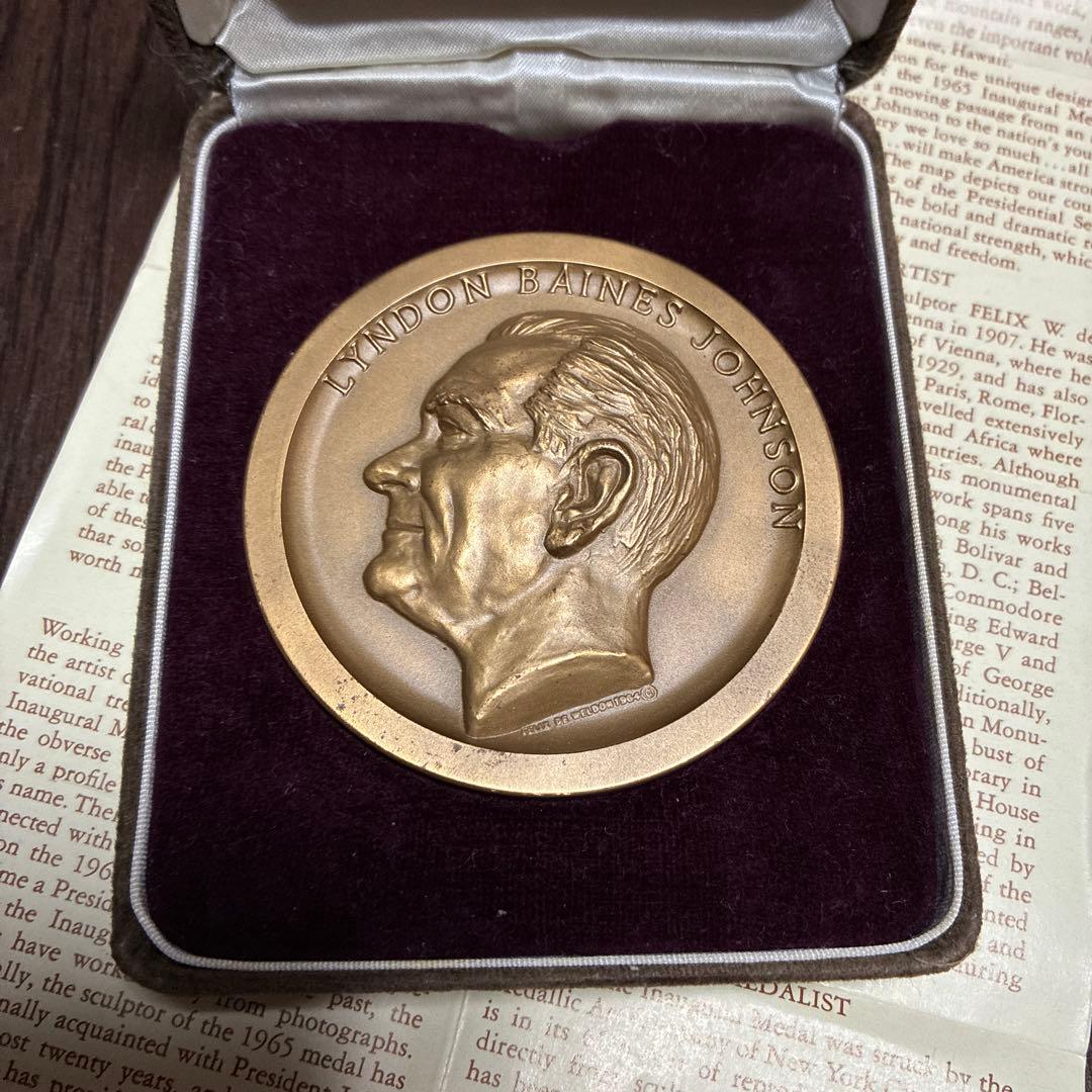 Lyndon Baines Johnson メダル ケース付き