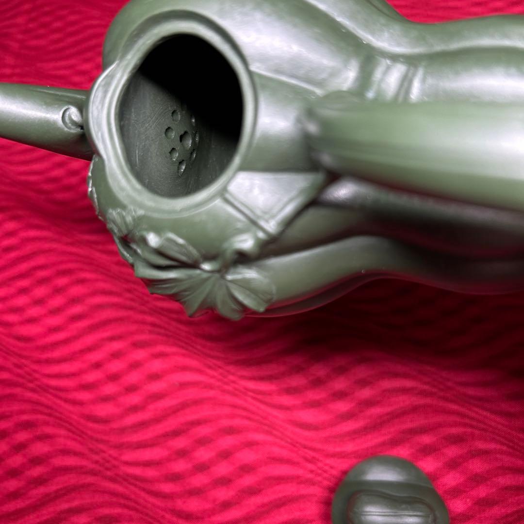 067 骨董品　朱泥南瓜急須　茶壶 　　高建芳製