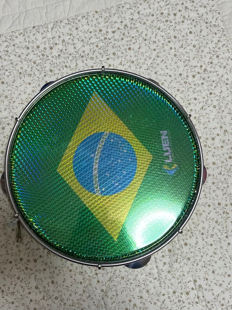 ブラジル国旗デザイン タンバリン