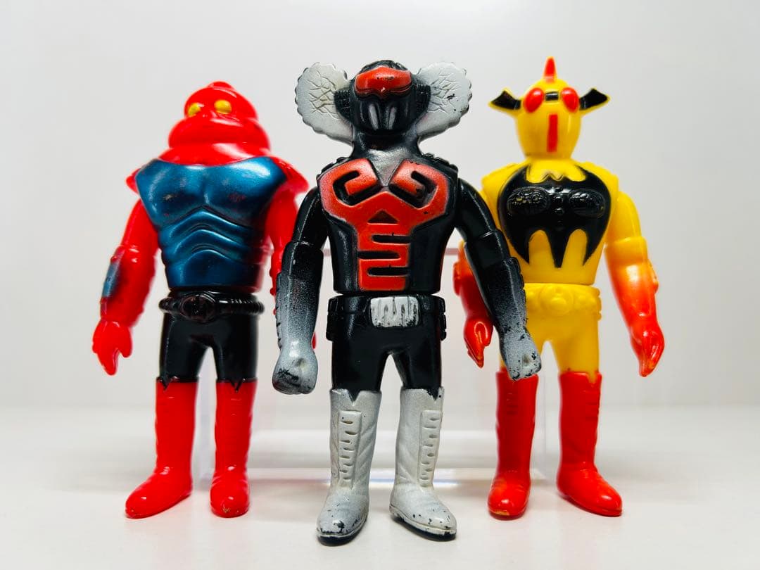 タカトク　アクマイザー3 ミニソフビ 3体セット　当時物　自立不可　石森プロ