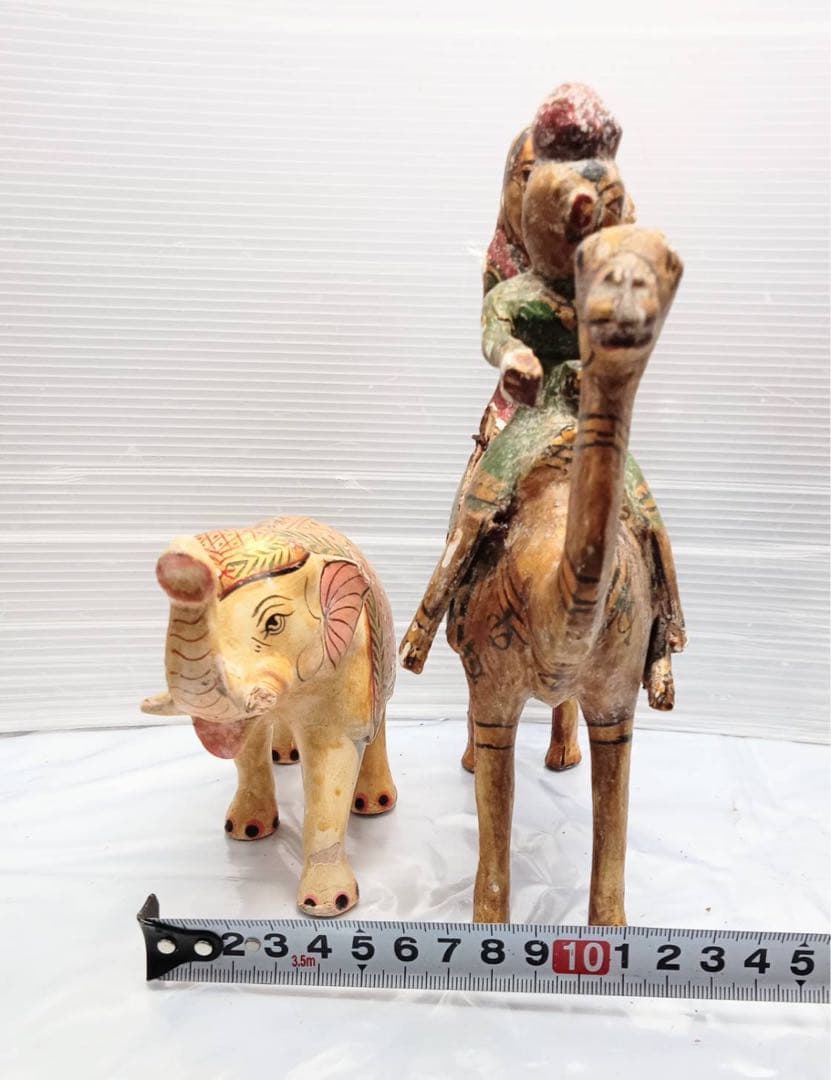 木製 郷土玩具 像と人形のセット インテリア 雑貨 アンティーク 骨董