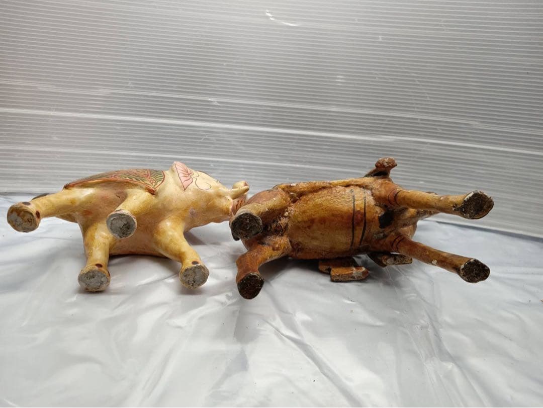 木製 郷土玩具 像と人形のセット インテリア 雑貨 アンティーク 骨董