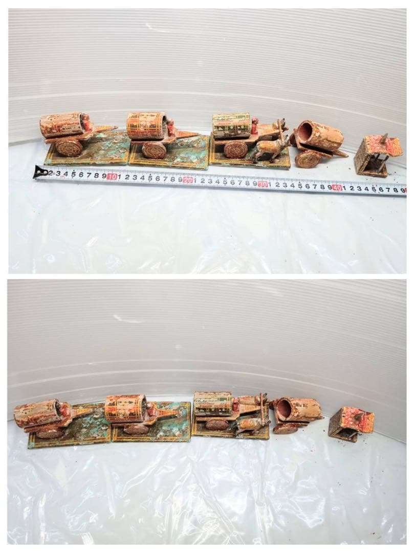 木製 郷土玩具 像と人形のセット インテリア 雑貨 アンティーク 骨董