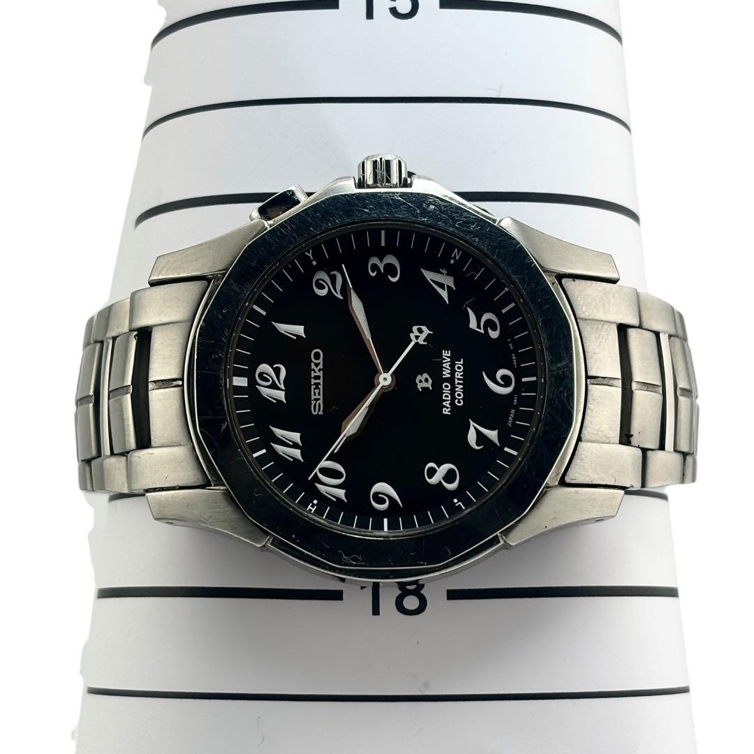【稼働】 セイコー 腕時計 ブライツ 5B21-0AA0 ソーラー メンズ 黒