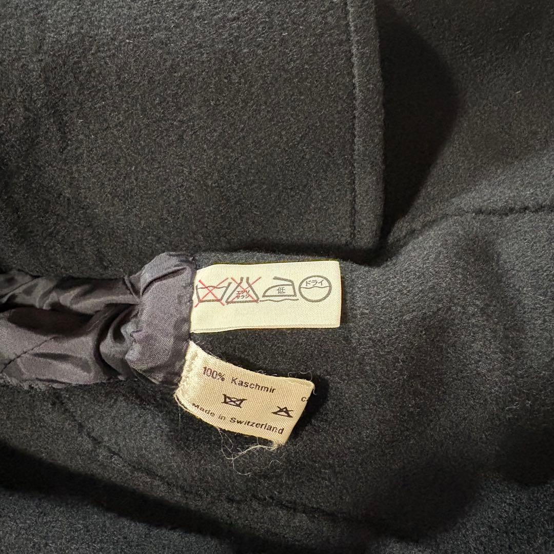 美品✨アクリス　カシミヤ100% リバー チェスター コート ダブル　ブラック