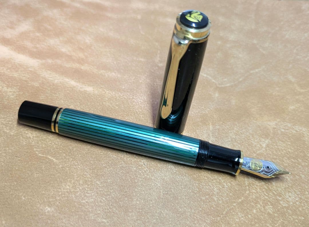 【ジャンク品】ペリカン スーベレーン M800 万年筆 緑縞