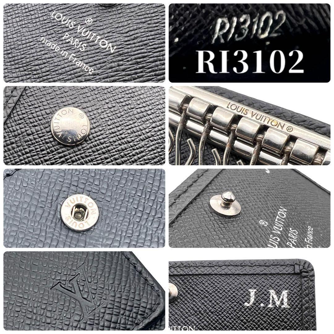 240　ルイヴィトン キーケース タイガ 黒 ミュルティクレ 鍵 6連