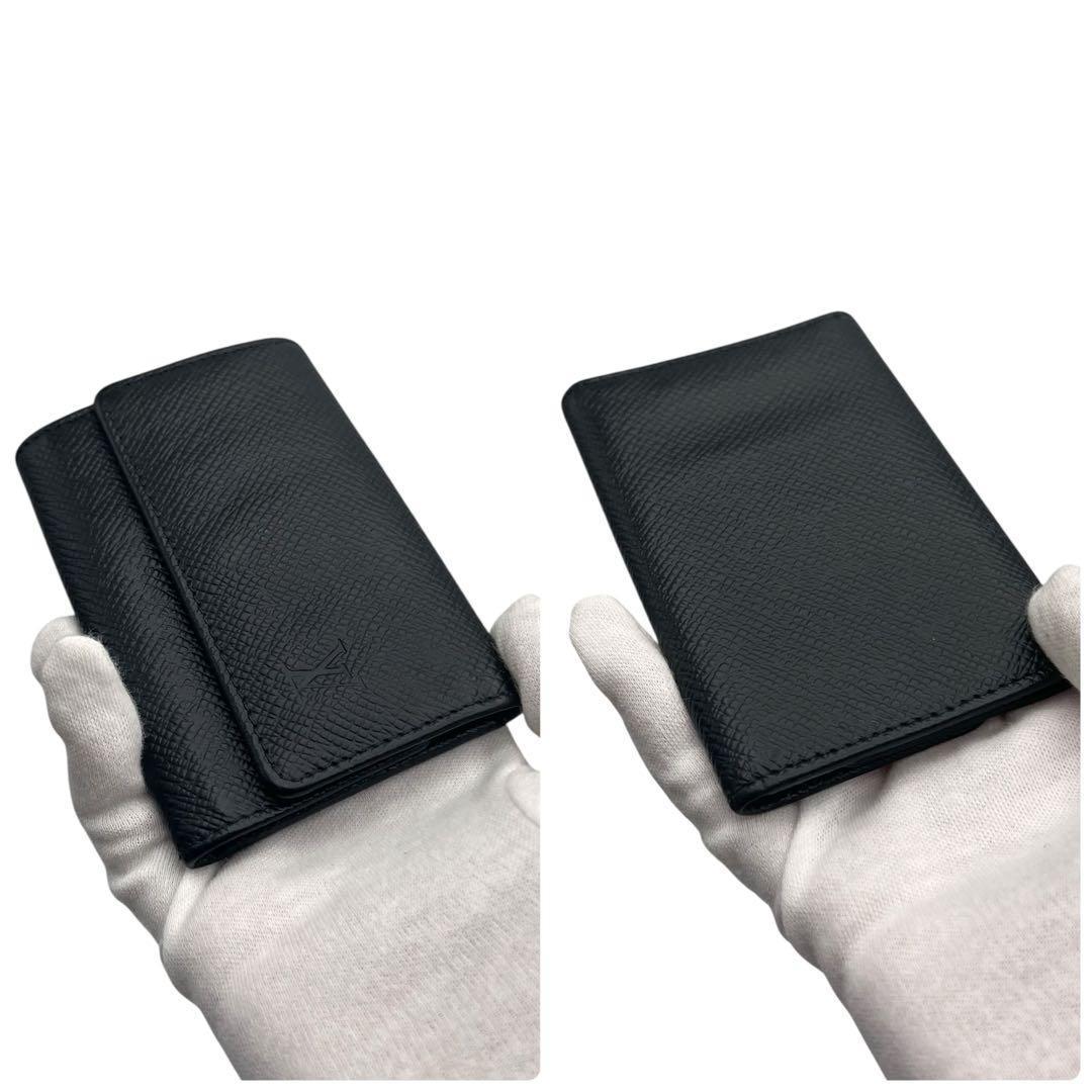 240　ルイヴィトン キーケース タイガ 黒 ミュルティクレ 鍵 6連