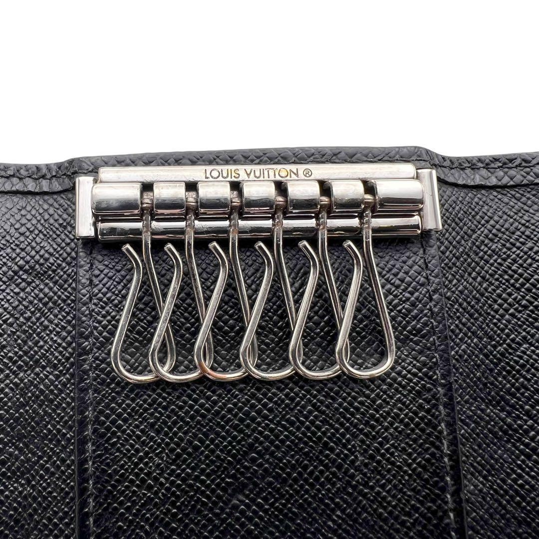 240　ルイヴィトン キーケース タイガ 黒 ミュルティクレ 鍵 6連