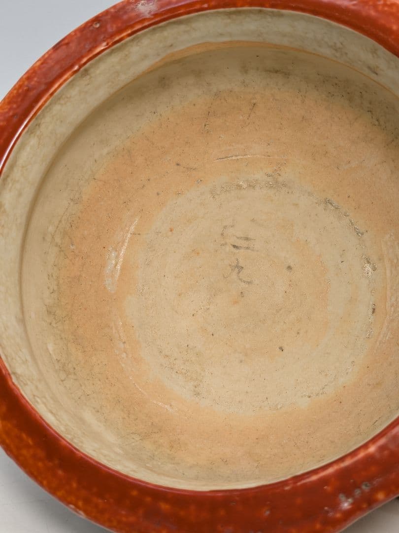 大正～昭和初期 赤絵香炉 香道具 仏具 お香 アロマグッズ 香爐 置物 色絵付け