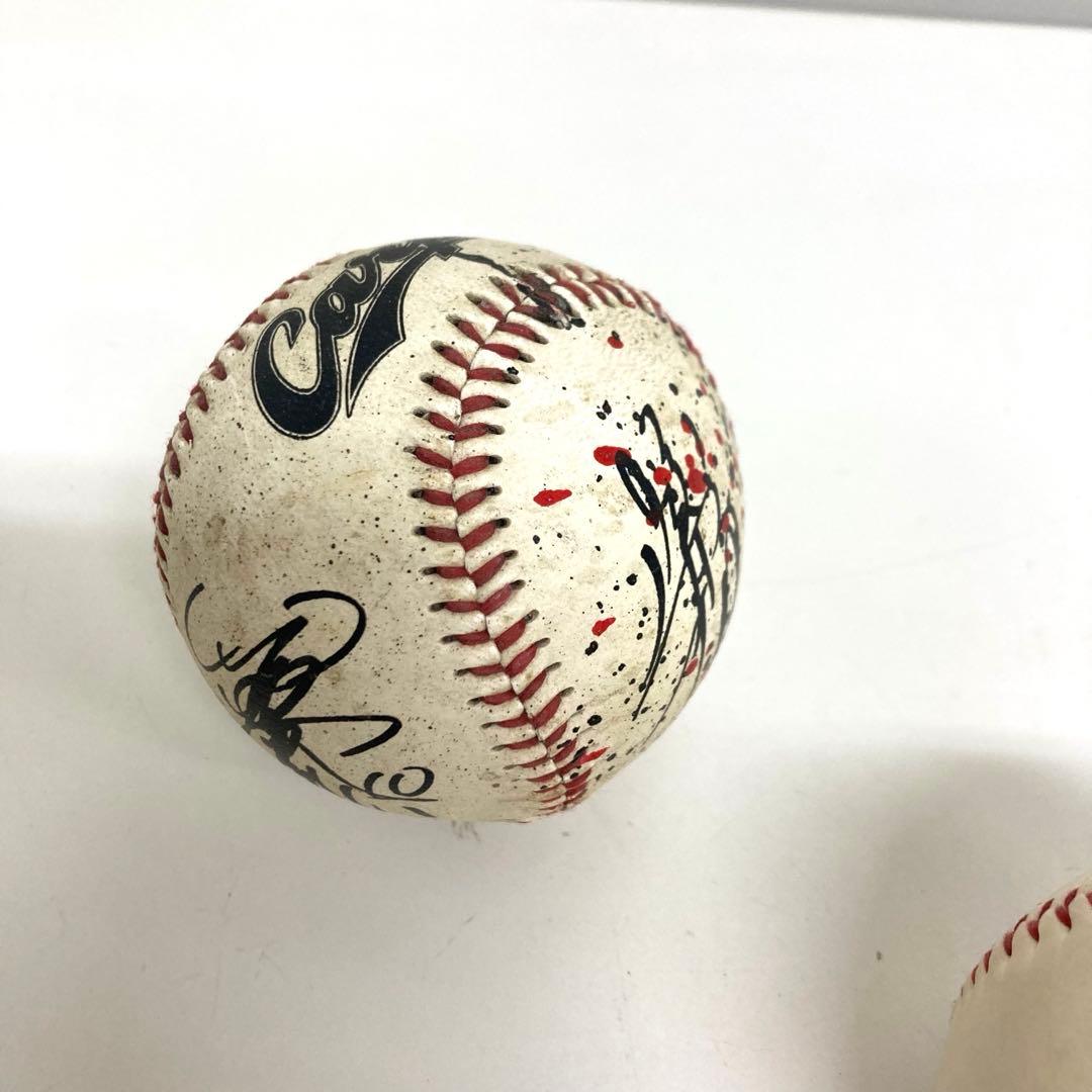 B125-37 日本ハム ファイターズ 監督　高田繁　他直筆サインボール