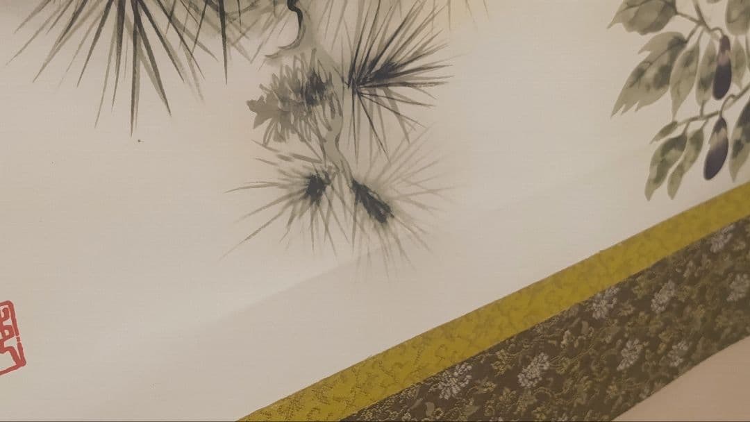 ご希望額まで値下げ～@赤富士鷹・紅葉鹿・猛虎 鳥獣画の複製掛軸3本セット