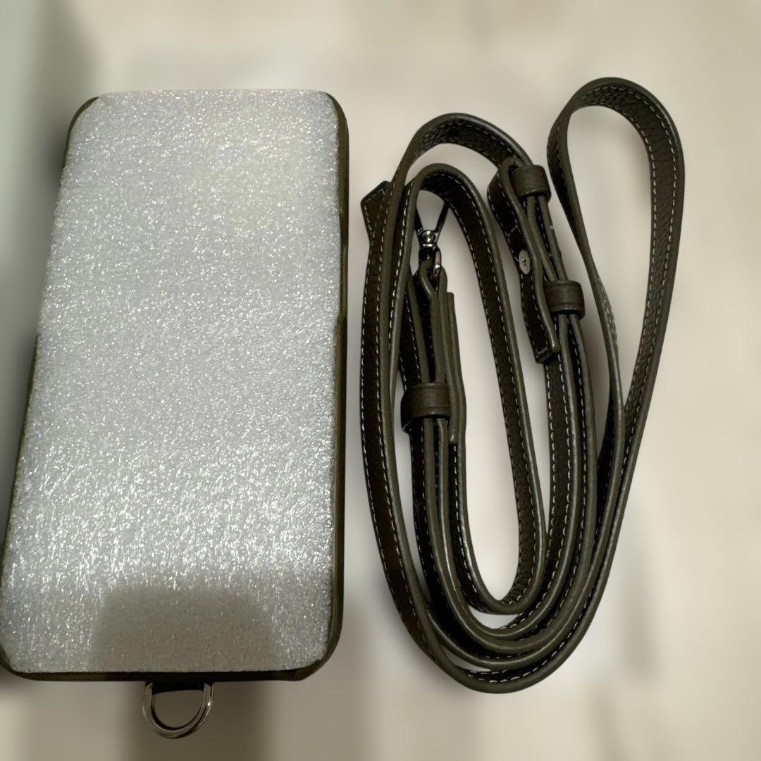 Demiurvo iPhone 13pro ケース ストラップ カーキ