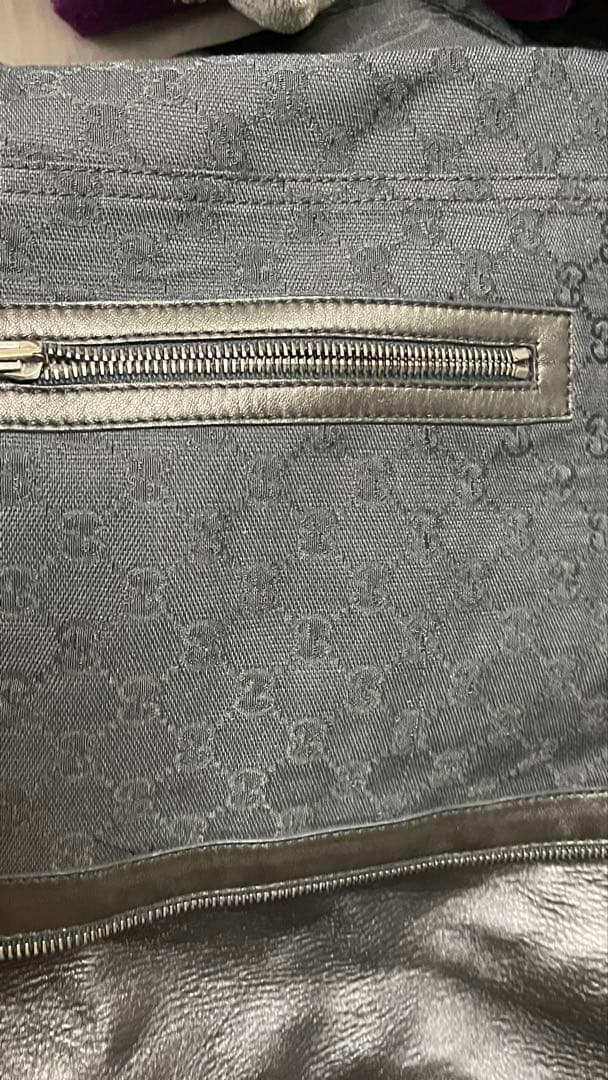 GUCCIブラックレザー 切り替え シングルライダースジャケット!