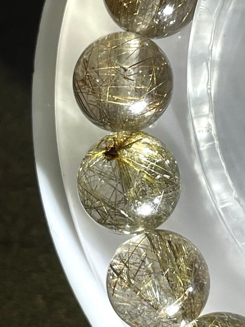 【新入荷高品質】シルバールチルクォーツブレス9㎜（新品未使用）ハイグレード