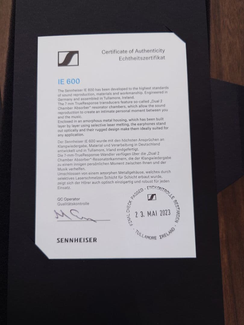 mutsumi　Sennheiser IE 600