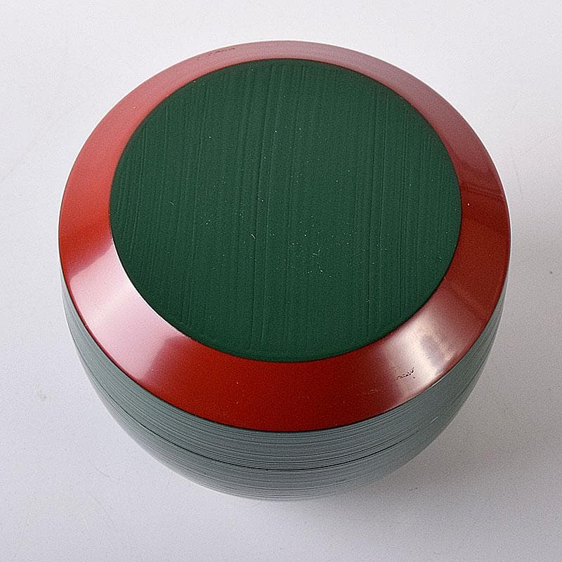 茶道具　山中塗　道場宗廣作　三合棗　共箱　V　7558