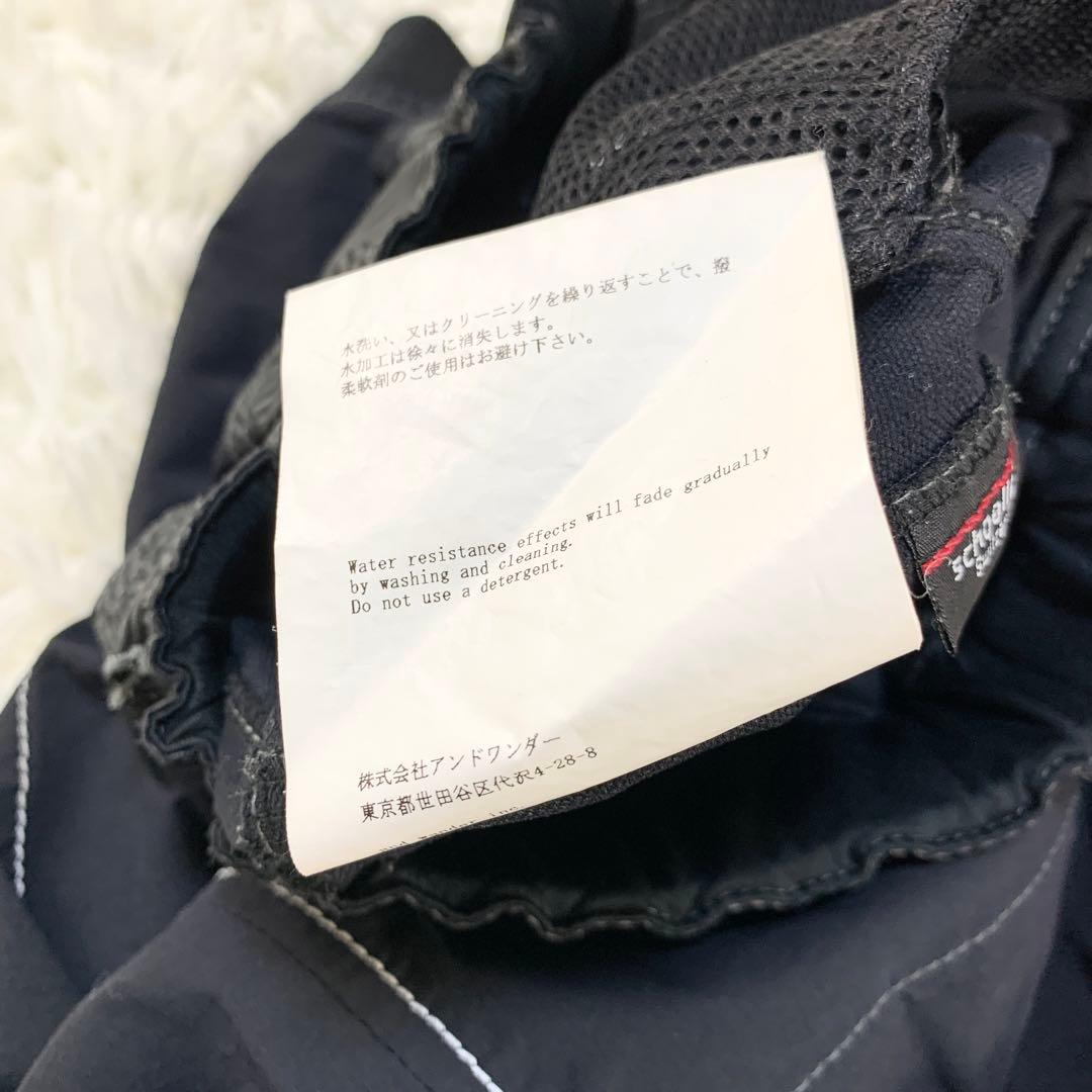 アンドワンダー シェラーストレッチサルエルパンツ*黒/0*and wander