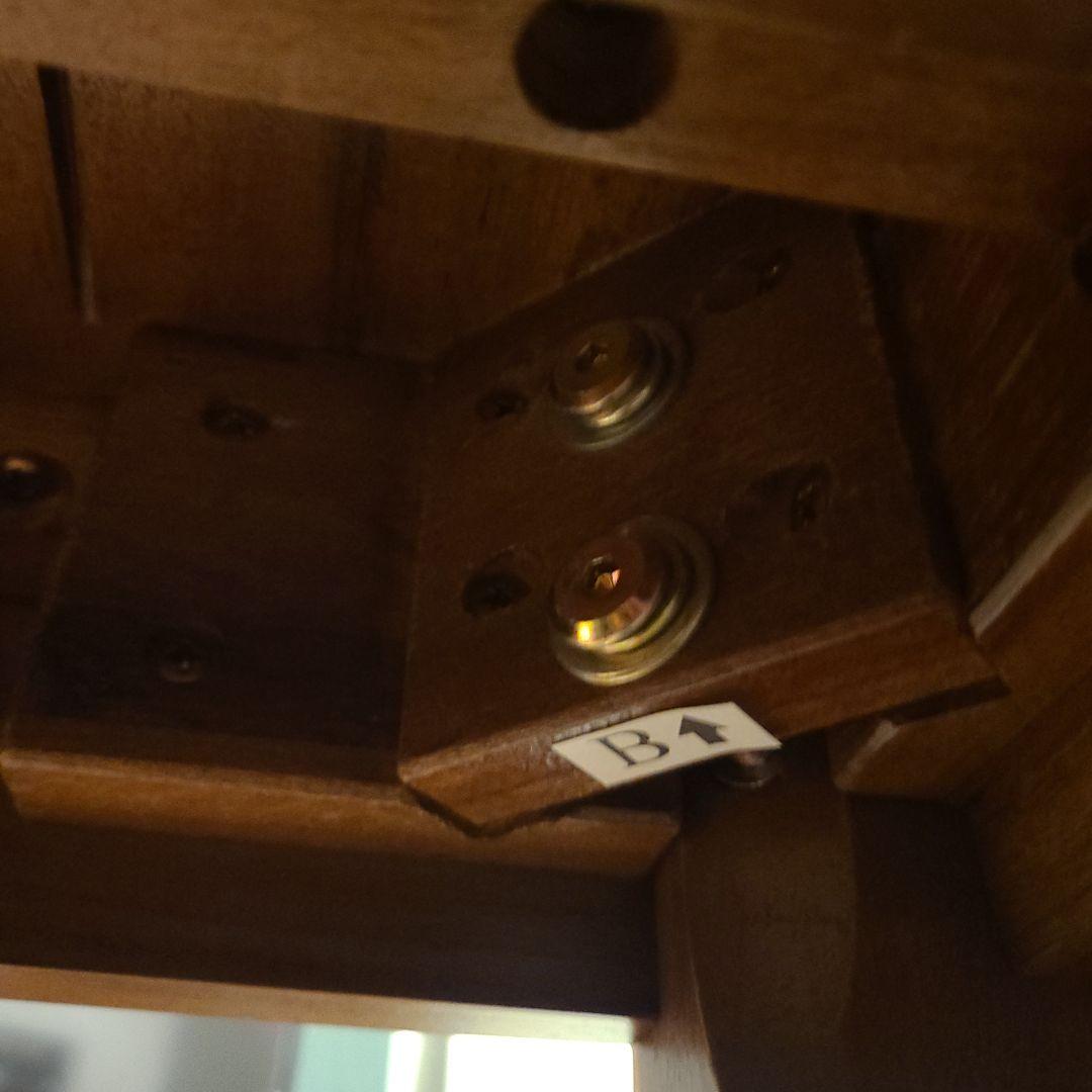 【チーク無垢材使用】デスク　学習机　テーブル　アジアン家具