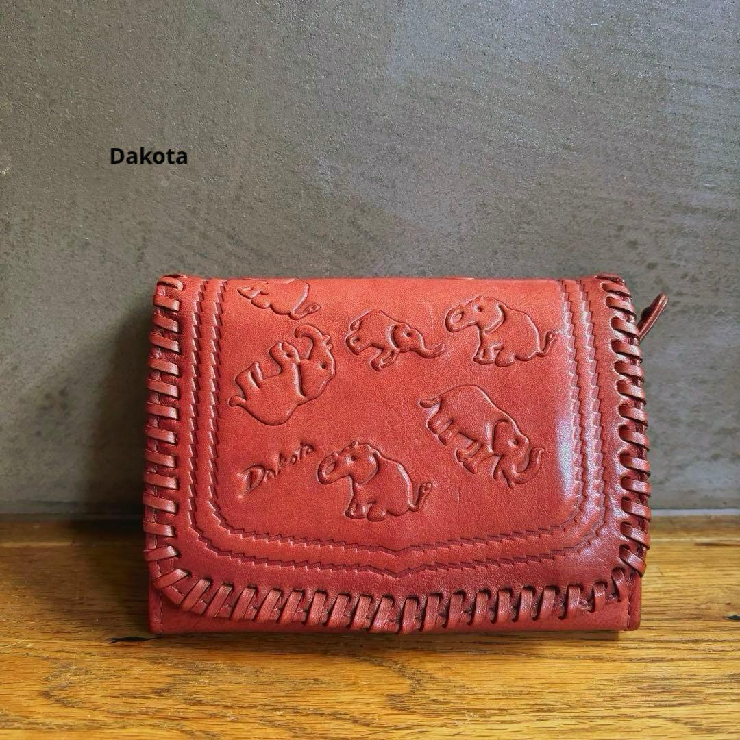 miyu 　ダコタ　dakota 財布　二つ折り　レザー　ゾウ　象　型押し
