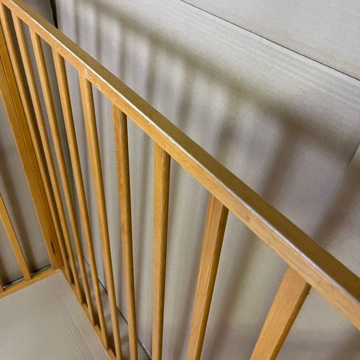 〈天然木〉大型犬、中型犬用ゲージ　犬小屋　折り畳み　サークル　ナチュラル