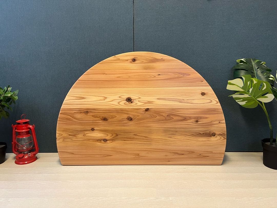 【送料無料】 ローテーブル 半円 収納付き90cm 60cm 杉 折り畳み脚