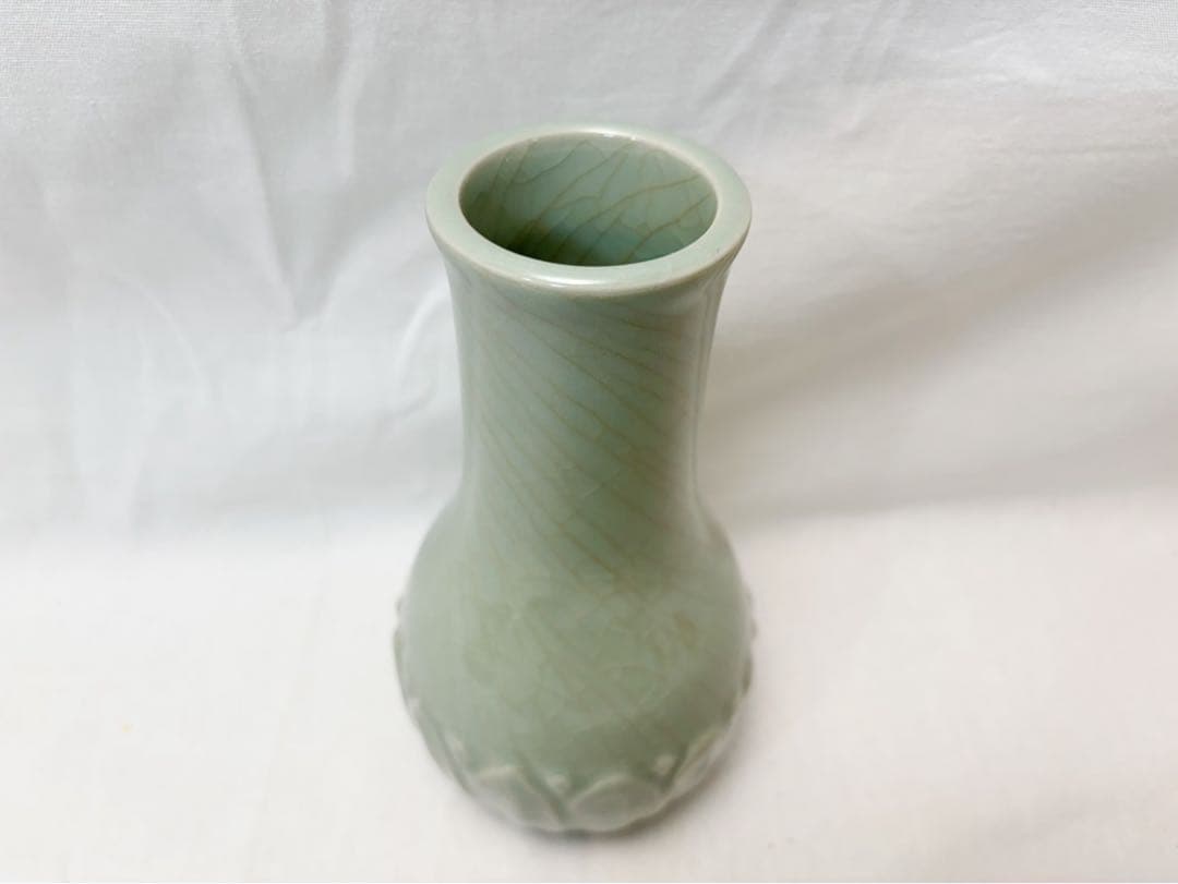 ほぼ未使用 茶道具 中村春晓作 青瓷 皆具 陶印 皆具 共箱