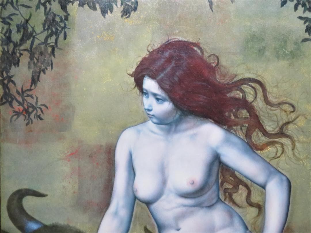 ◆小川以久男　「エウロペ」　油彩F15号　裸婦　ギリシャ神話　 安田火災賞　◆