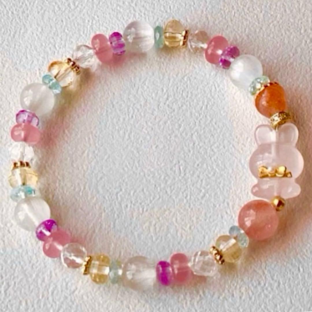 天然石★ブレスレット ストロベリークォーツ ♪ 363