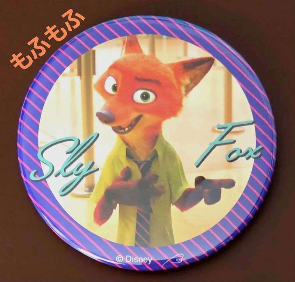 大型 レア ズートピア ニック スタンド付き缶バッジ 希少品