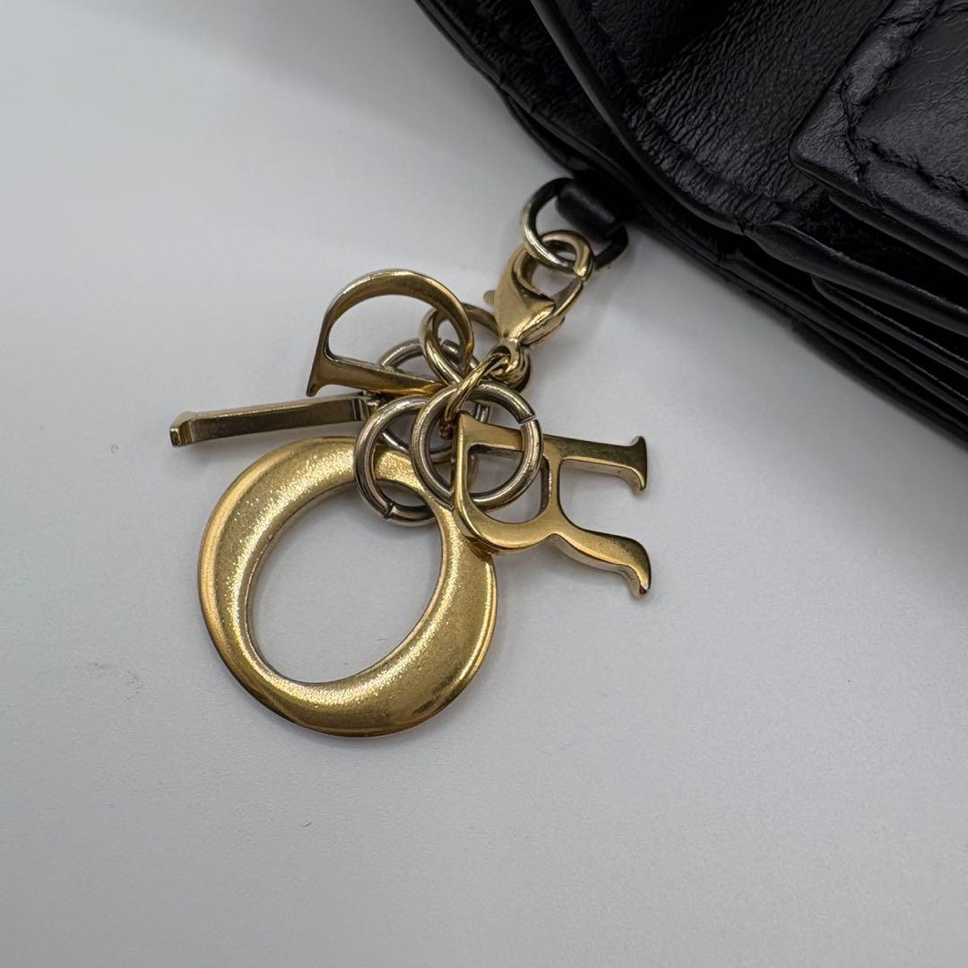 DIOR☆レディ ディオール☆ラムスキン☆ロータスウォレット☆カナージュ☆財布