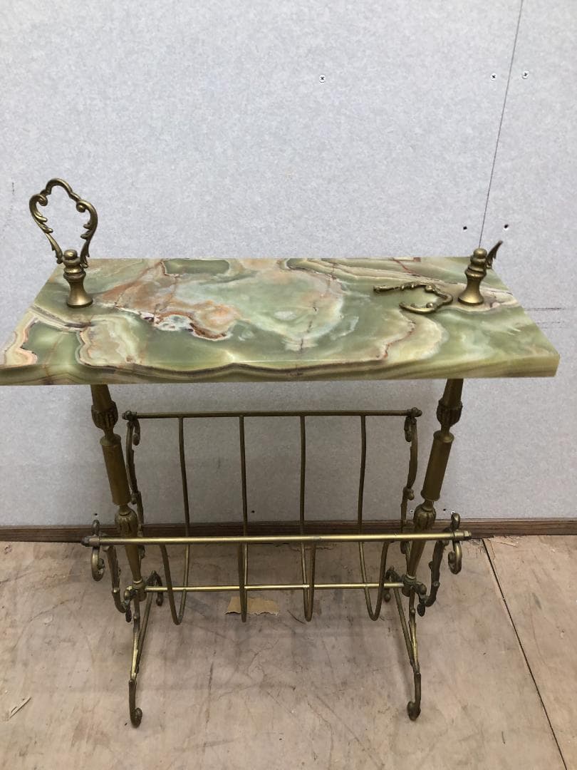 p*n様 ヴィンテージ マガジンラック　イタリア製　大理石天板　希少　25030