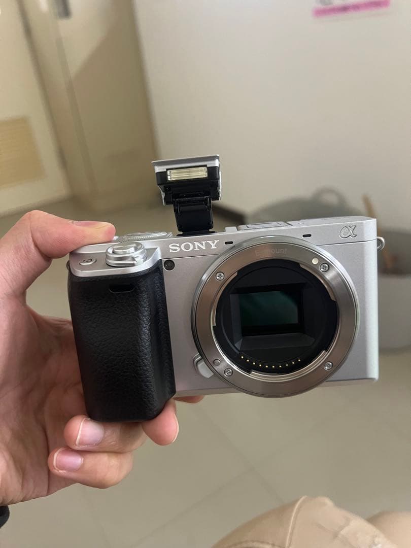 SONYα6400シルバーボディ+16-50mmレンズキット美品➕メモリーカード