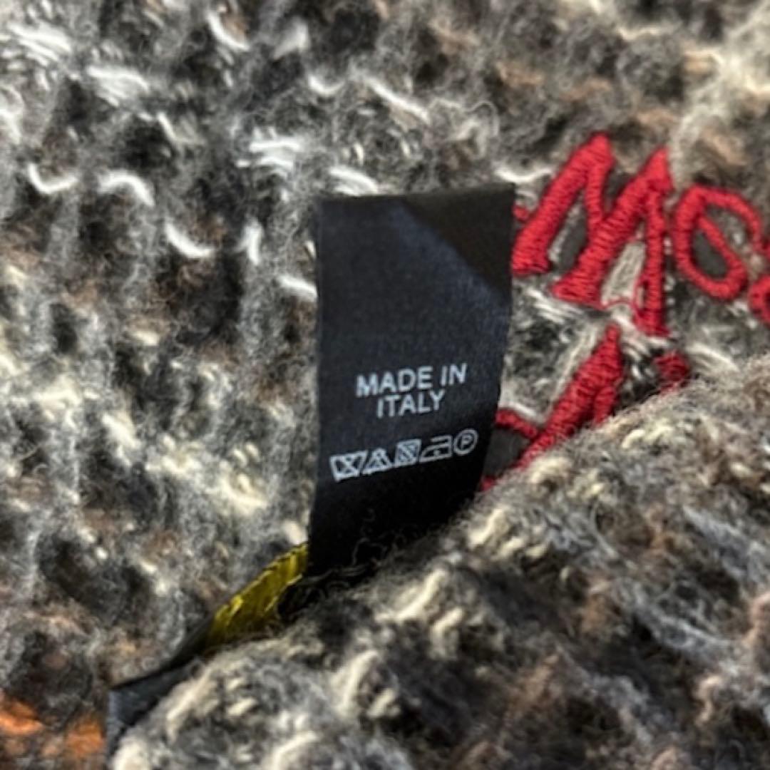 ヴィヴィアンウエストウッド マフラー オーブロゴ刺繍 ワッフル編み ウール 美品