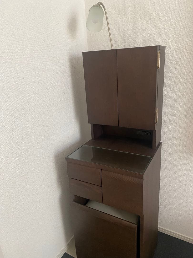 【MIU】NITORI ブラウン ドレッサー・ミラー　(椅子別売り)