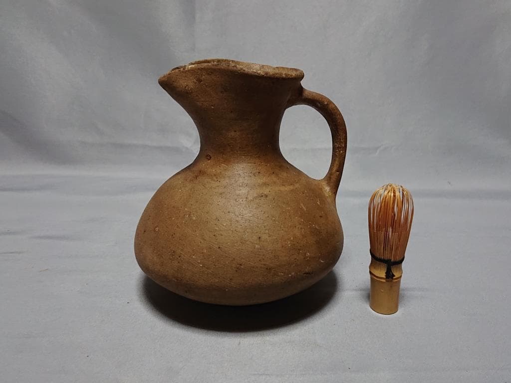 コレクター収集品　イラン　ギーラン　研磨土器　手付水差