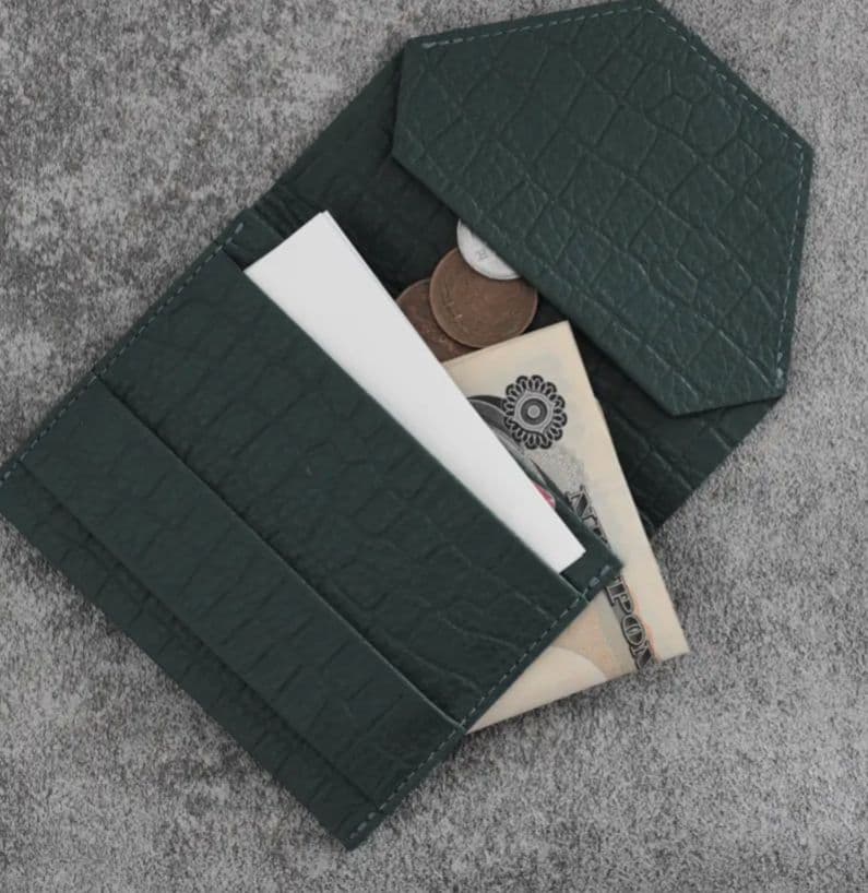 新品未使用☆chi wataミニ財布【シボ革】水色