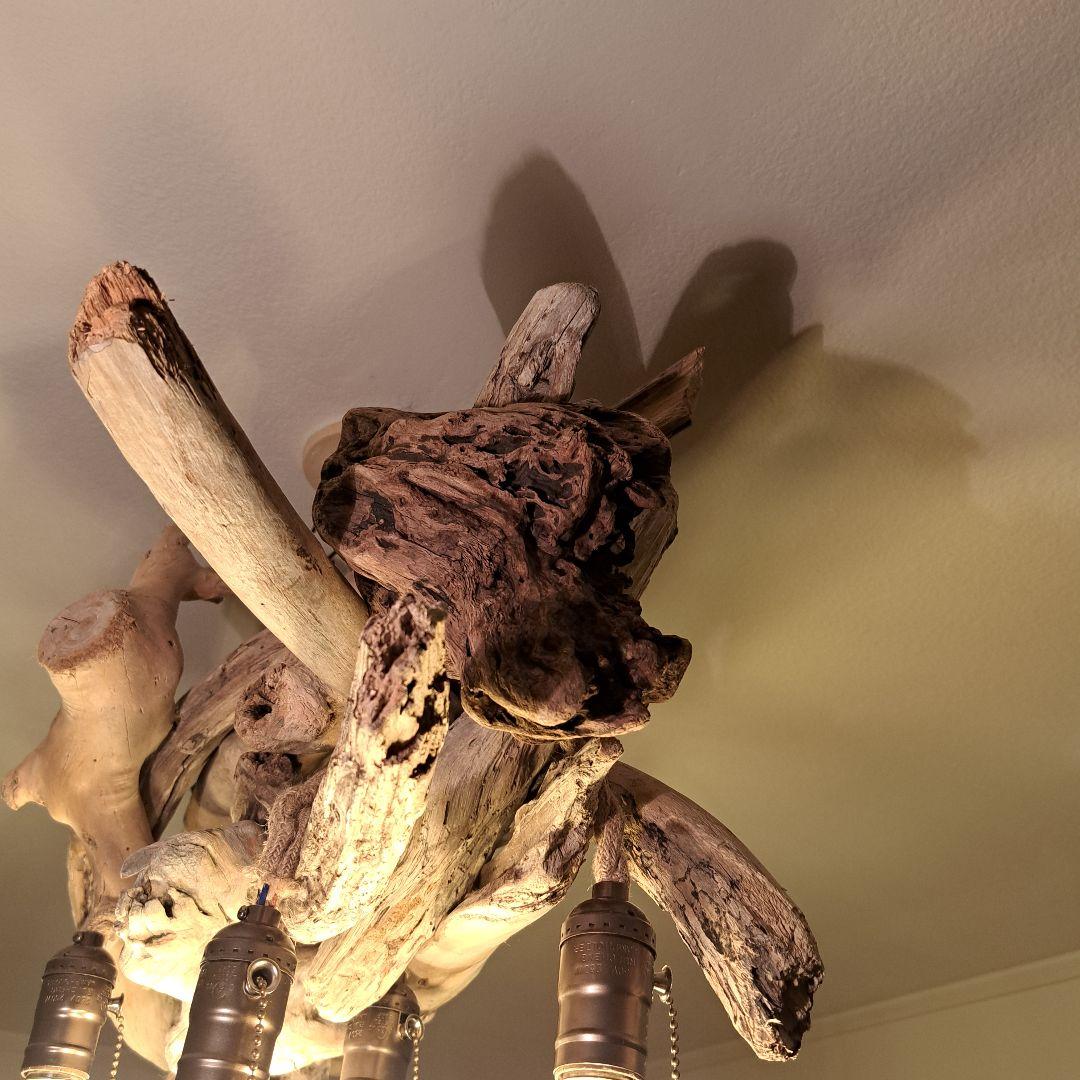 流木インテリア　ヴィンテージ　 エジソン球付　6〜15帖　洒落たペンダントライト