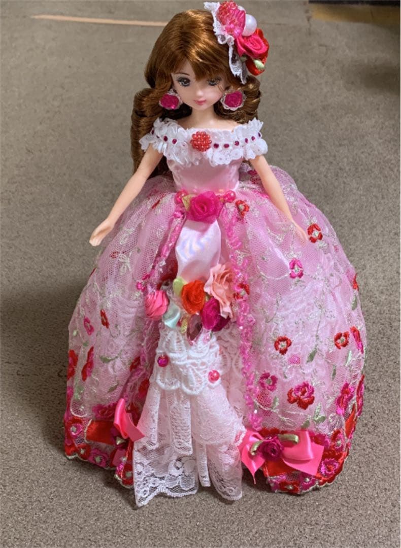 リカちゃん ドール 薔薇ドレス
