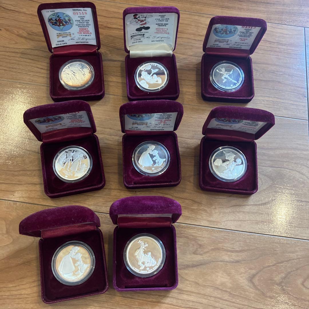 ディズニー .999FINE Silverシルバー 8枚セット