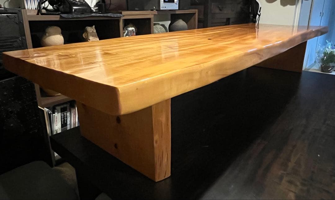 桜の木製の座卓（テーブル）