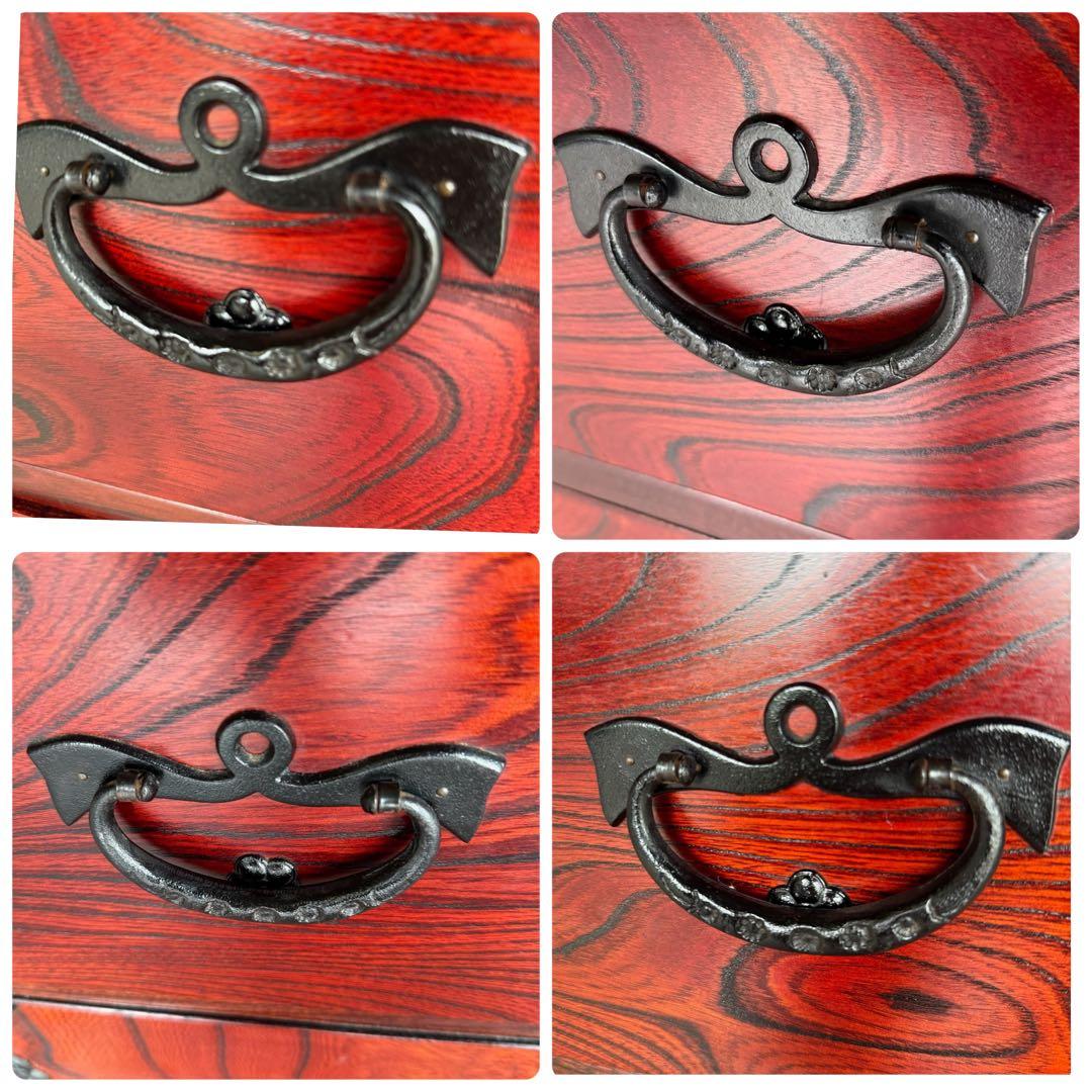 HR836 岩谷堂箪笥　4段4杯　鍵付き 南部鉄器　漆塗り最高級