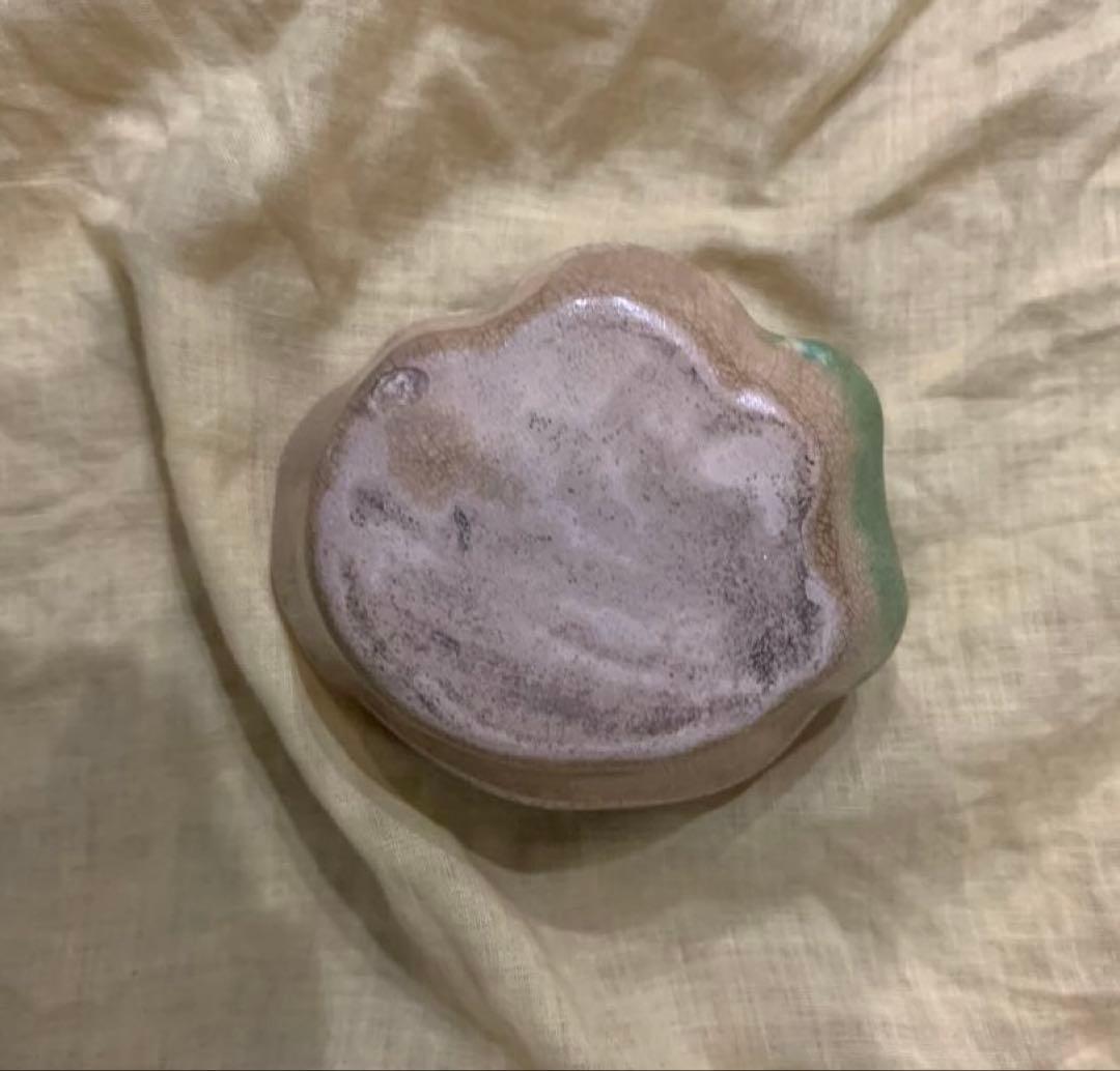 希少　中国　漳州窯　三彩野菜　水滴　明時代末期