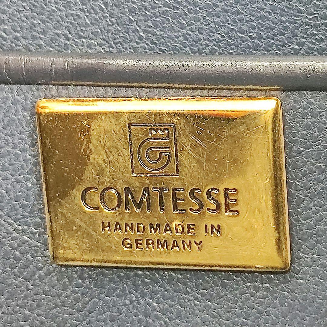 COMTESSE　コンテス　ワンハンドルバッグ　ホースヘアー×レザー　ネイビー