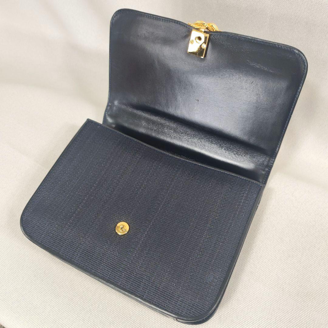 COMTESSE　コンテス　ワンハンドルバッグ　ホースヘアー×レザー　ネイビー